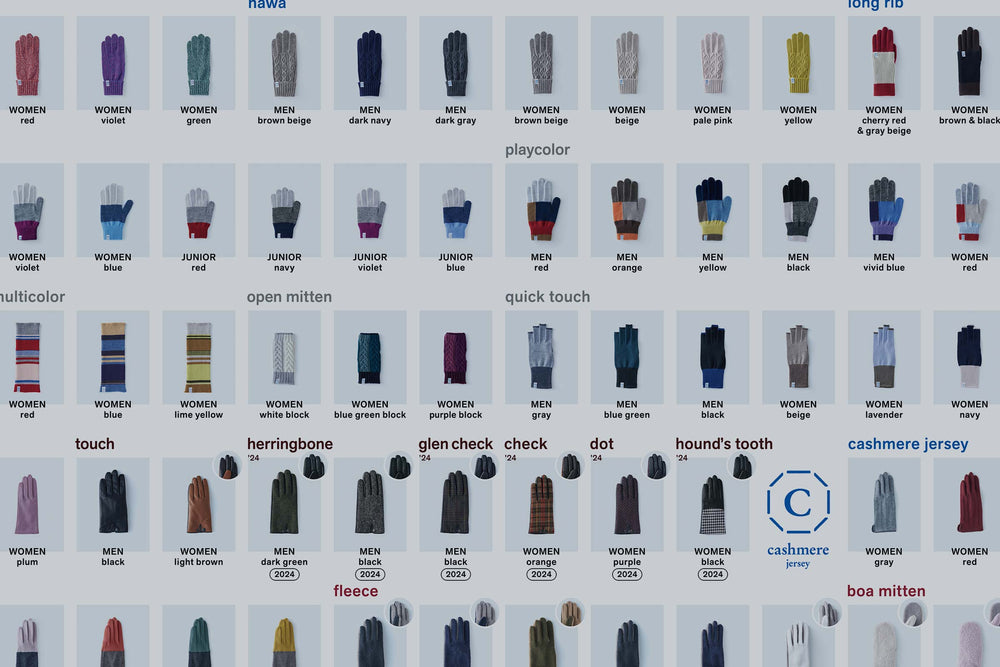 tet.の手袋の種類について