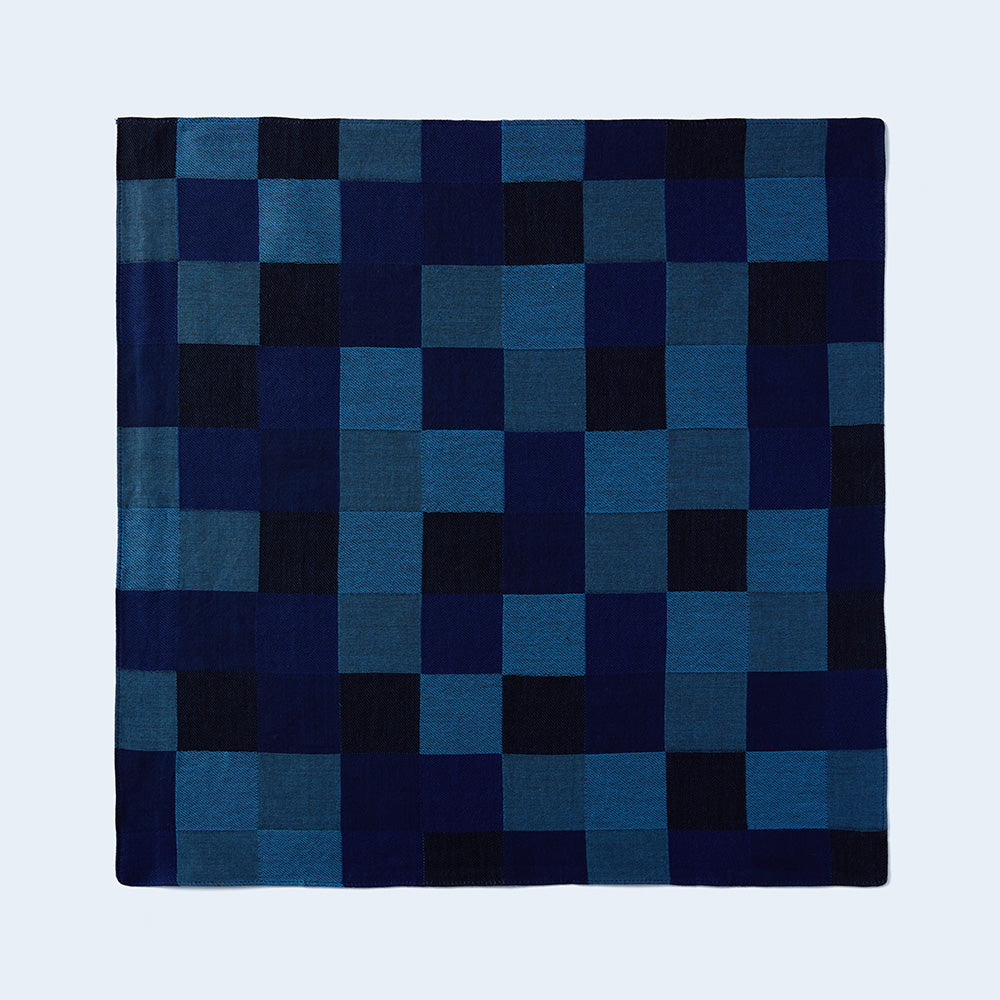 【予約】block check / blue