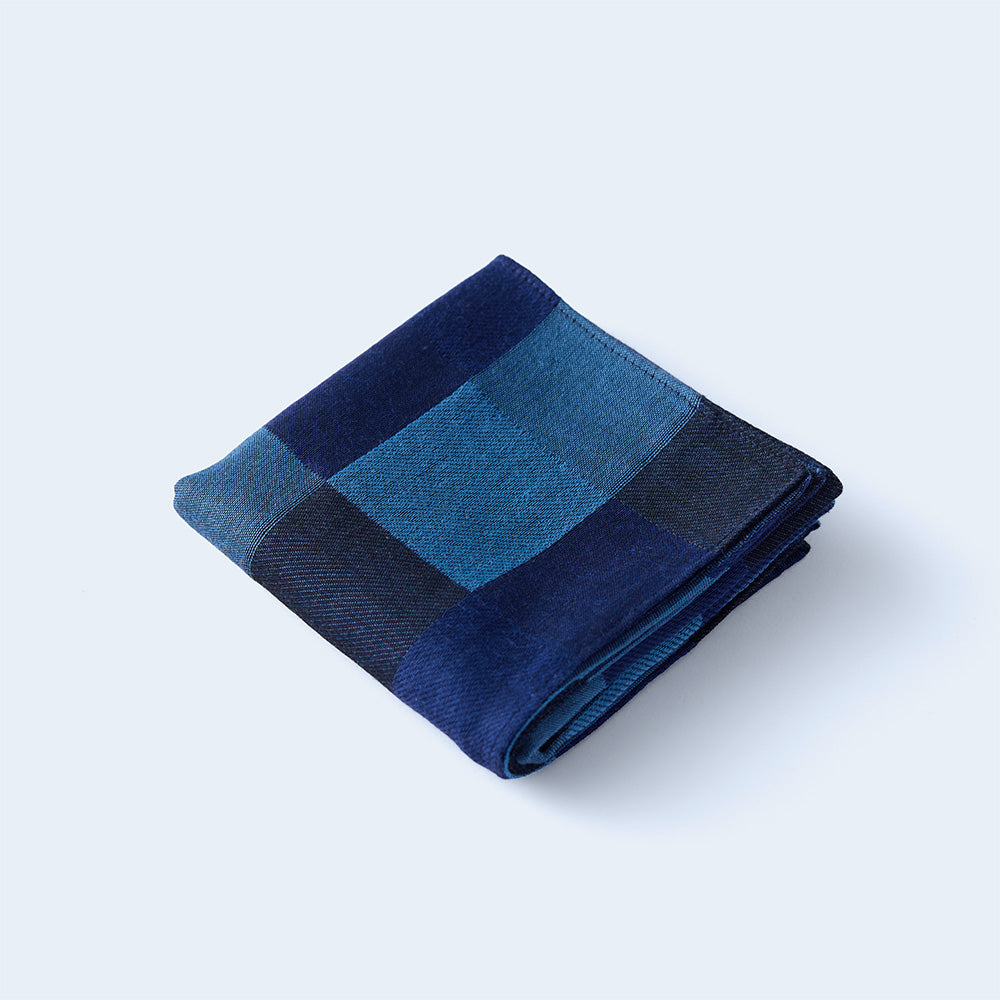 【予約】block check / blue