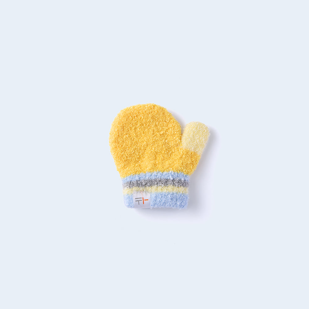 iroiro mitten KIDS yellow & light blue