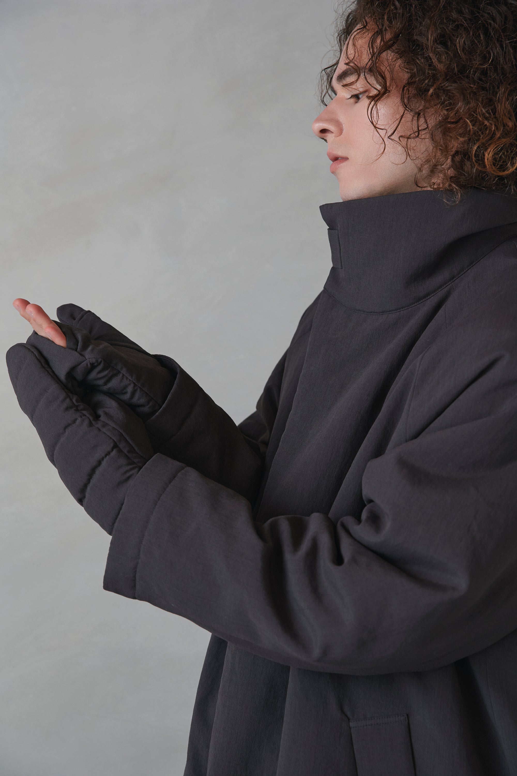 【予約】カポックバルキーミトン MEN charcoal