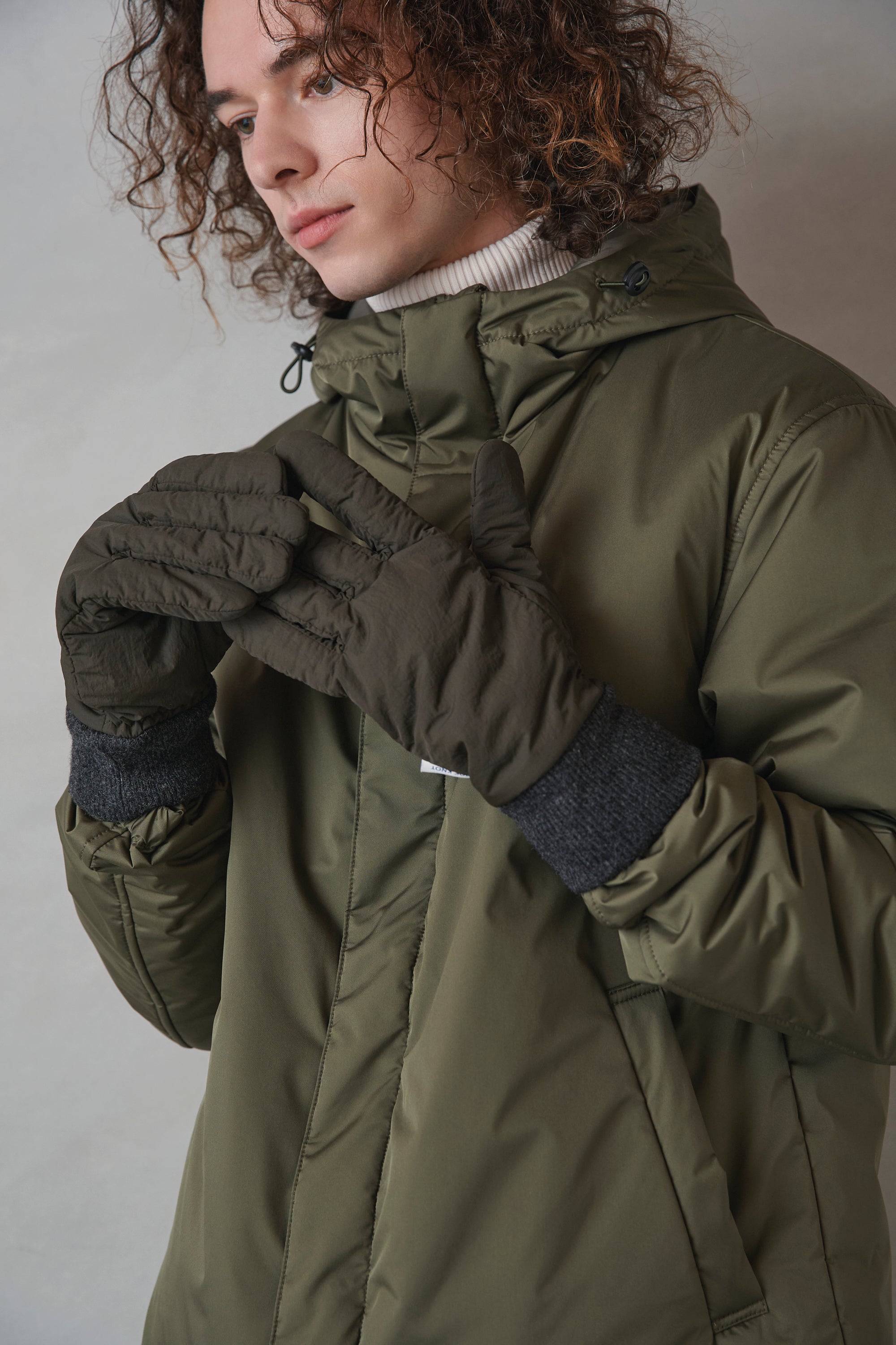 【予約】カポックリンクルグローブ MEN olive