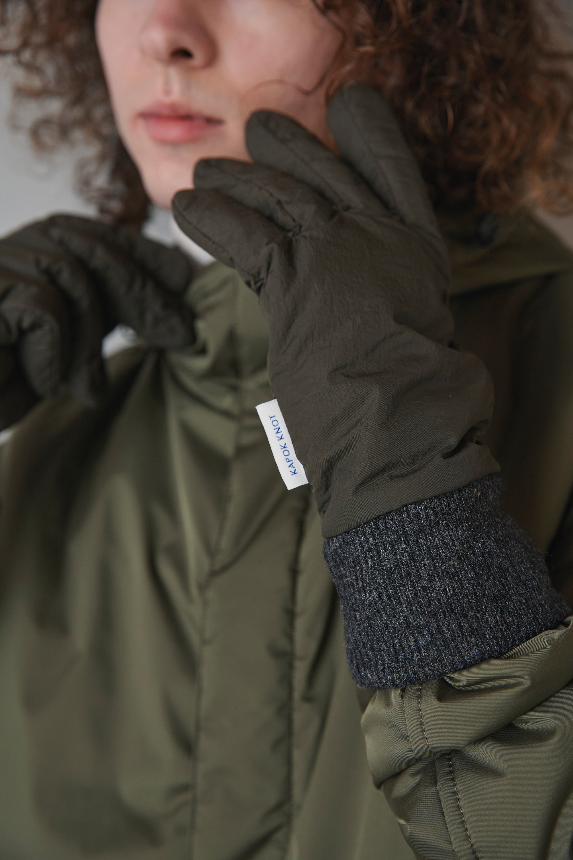 【予約】カポックリンクルグローブ MEN olive
