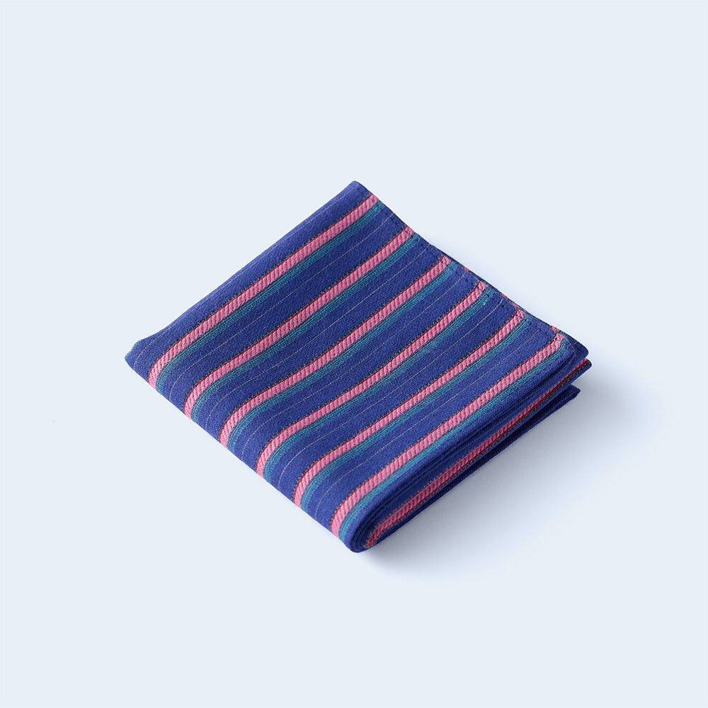 【予約】multi stripe / blue & pink