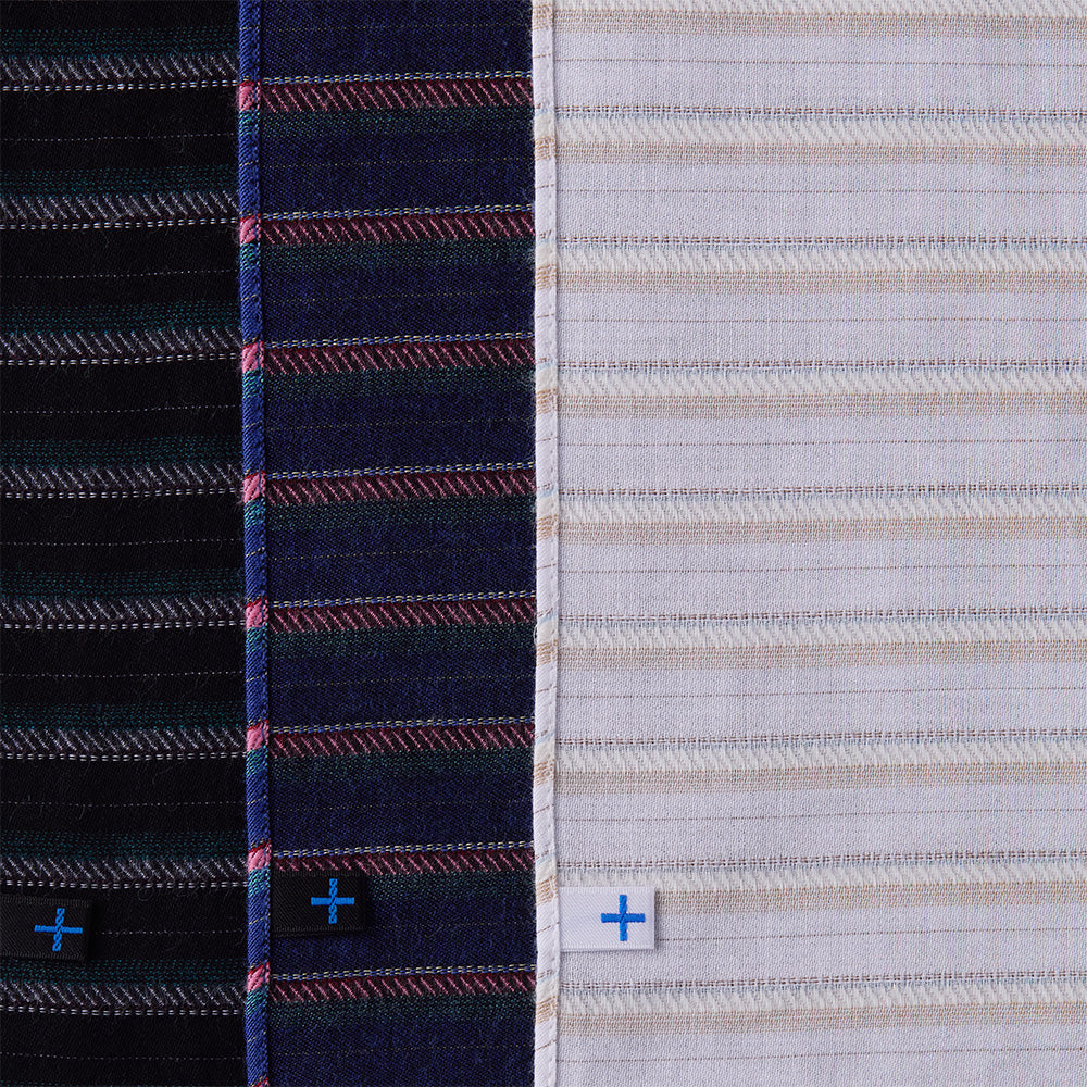 【予約】multi stripe / black & green