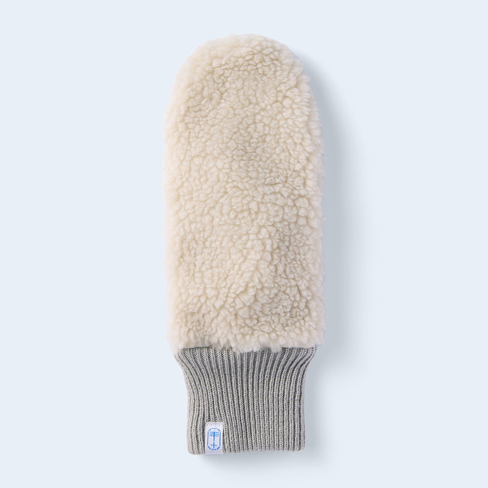 tuft boa mitten WOMEN beige