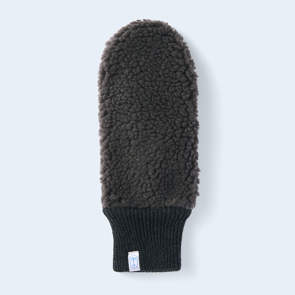 tuft boa mitten WOMEN gray