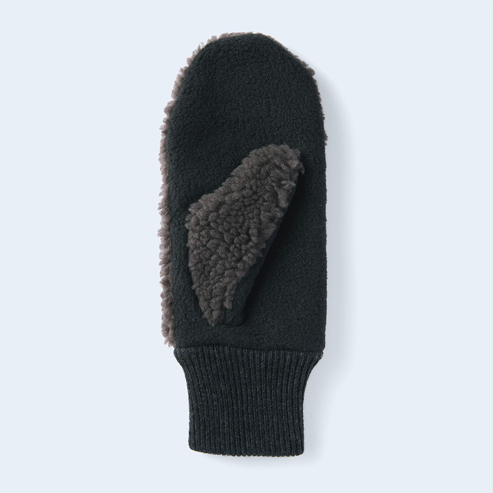 tuft boa mitten WOMEN gray