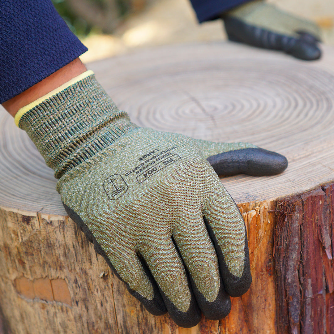 workers gloves LARGE olive