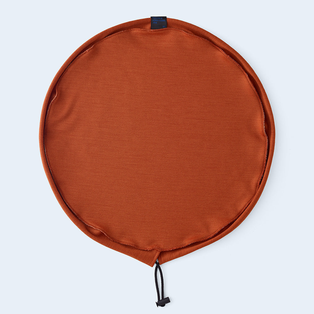 circle pouch beige & orange