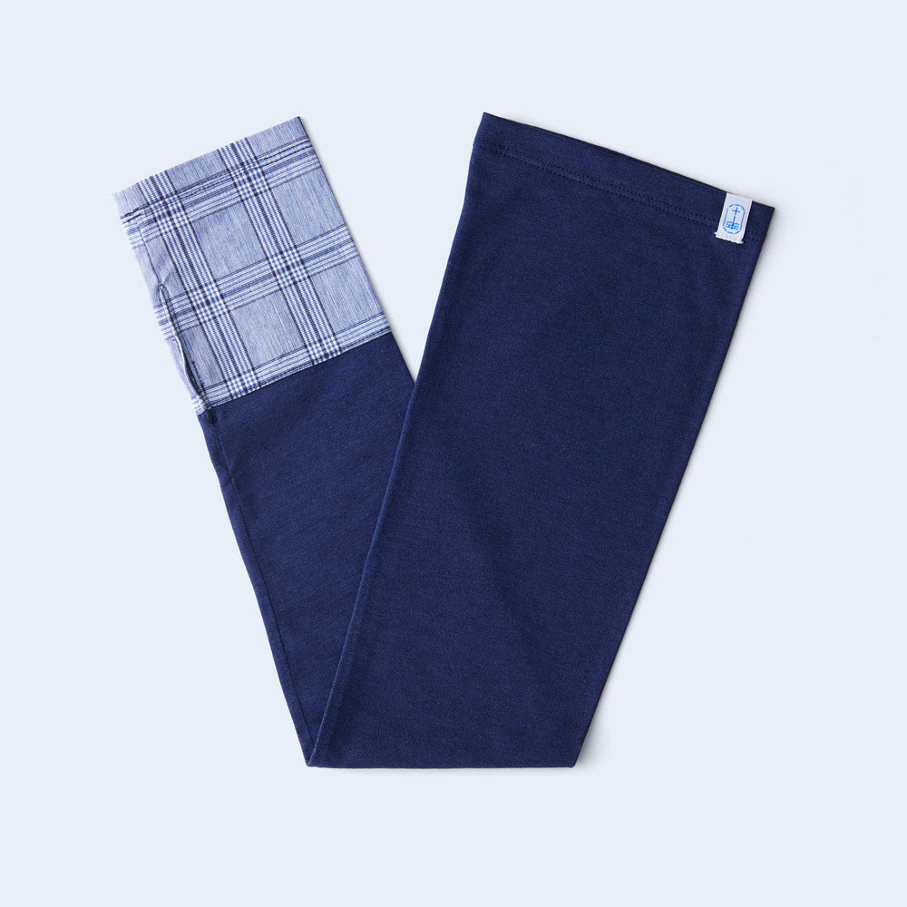 sunny cloth check cuff　light blue & navy