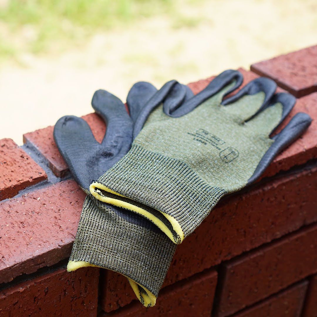 workers gloves LARGE olive